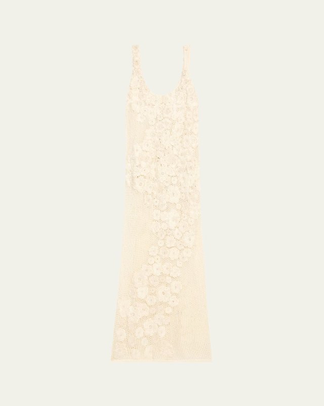 Emily Flower Knit Silk Gown